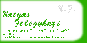 matyas felegyhazi business card